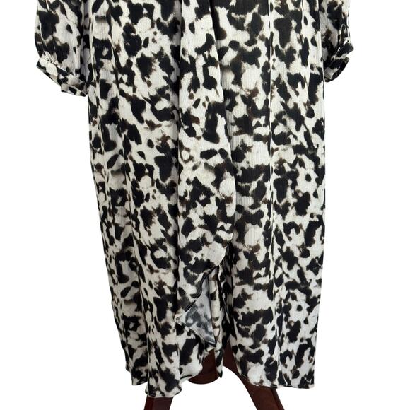 RAILS TYRA FAUX WRAP MIDI DRESS IN BLURRED CHEETAH NWT WOMEN'S SIZE LARGE - Picture 12 of 16